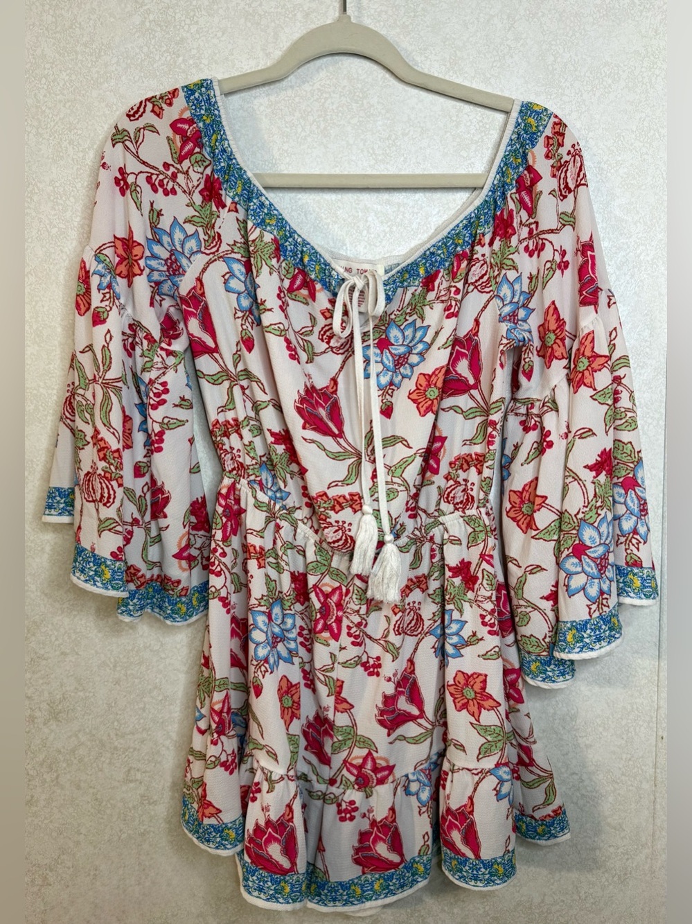 Flying Tomato White Floral Romper